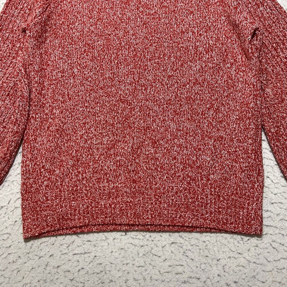 Nine West Women's Small Marled Red Turtle Neck Sweater Knit Pullover Top - Picture 11 of 12